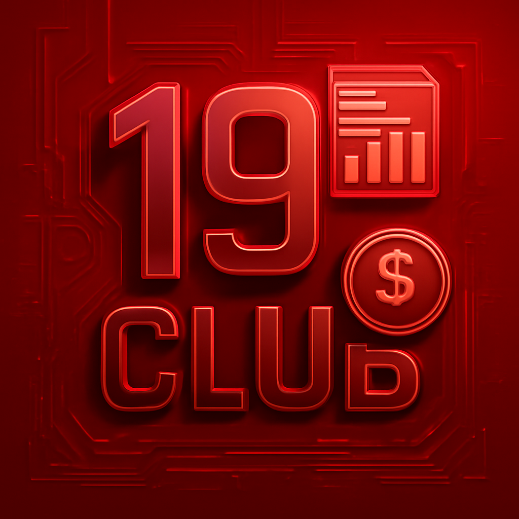 An educational diagram showing the features of the 19 Club interface.