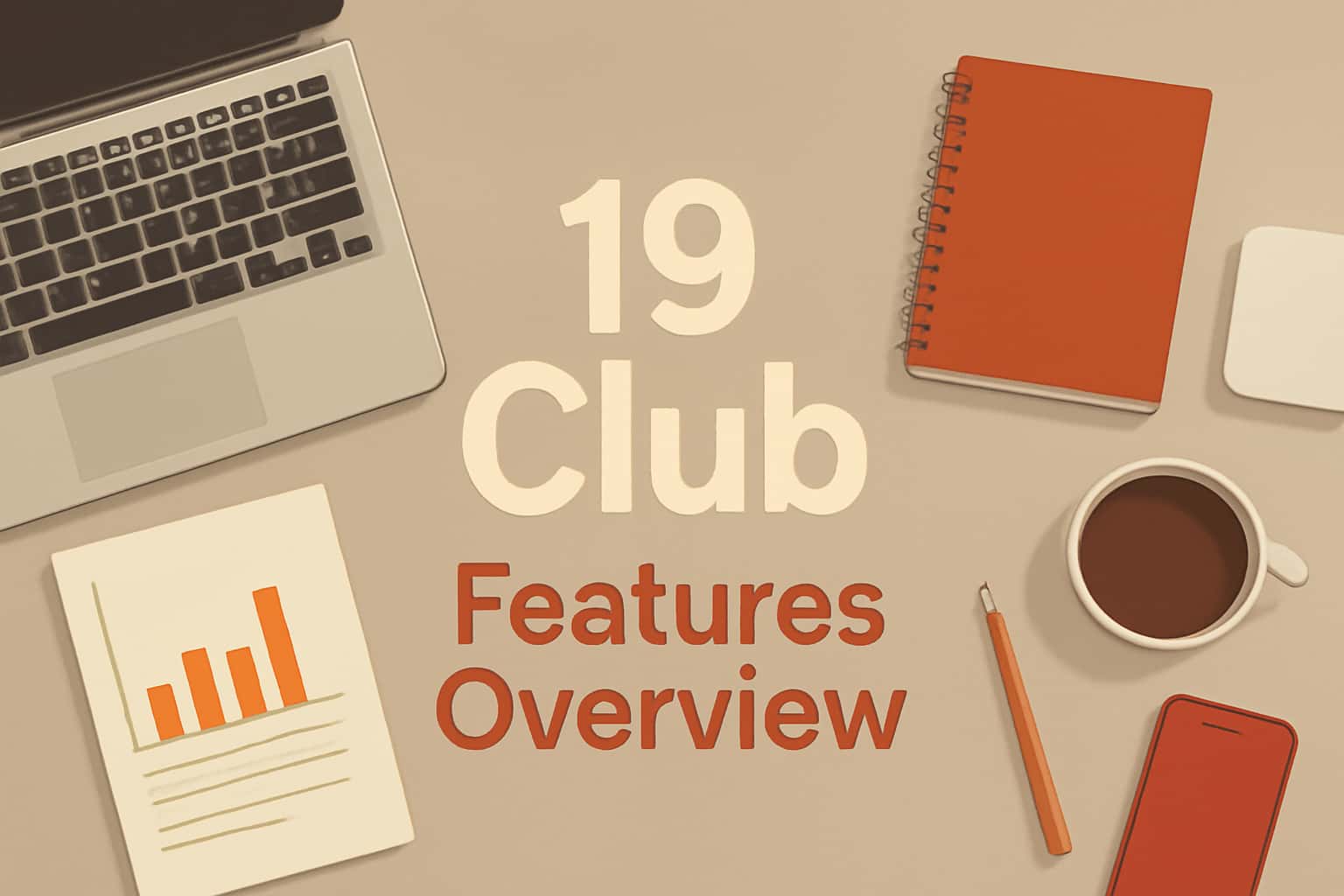 An informative visual representation of the 19 Club Features Overview.