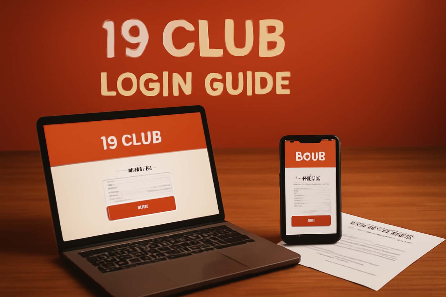 Image depicting the 19 Club Login Guide with high-tech aesthetic.