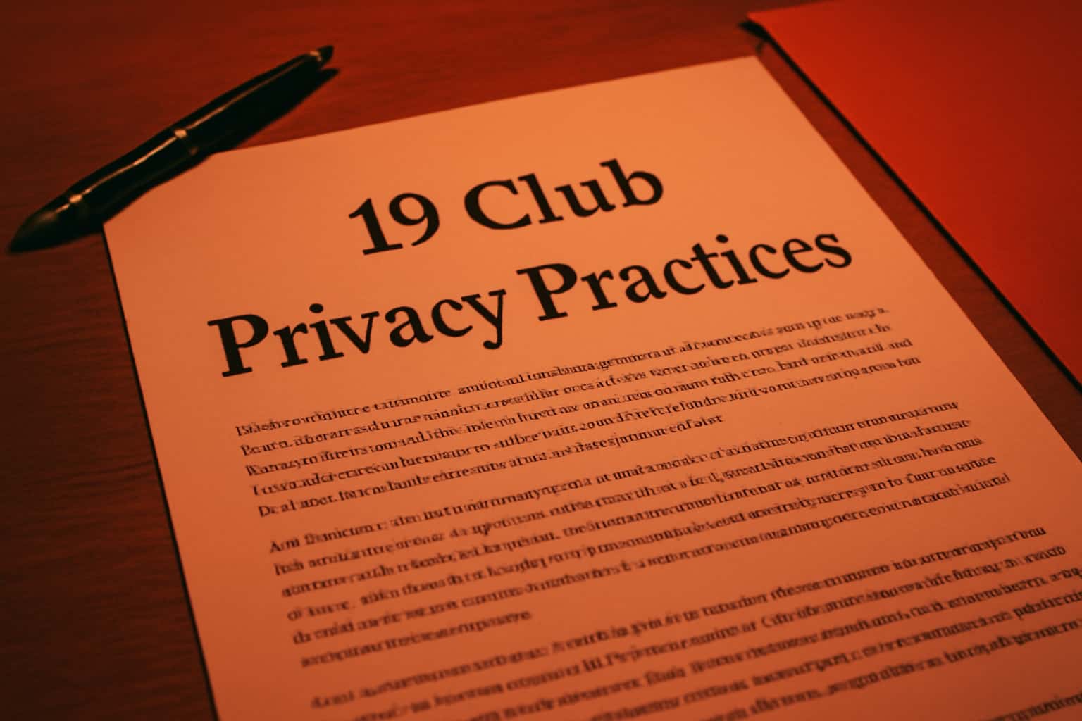 An informational graphic illustrating the 19 Club Privacy Practices with a focus on user data protection.