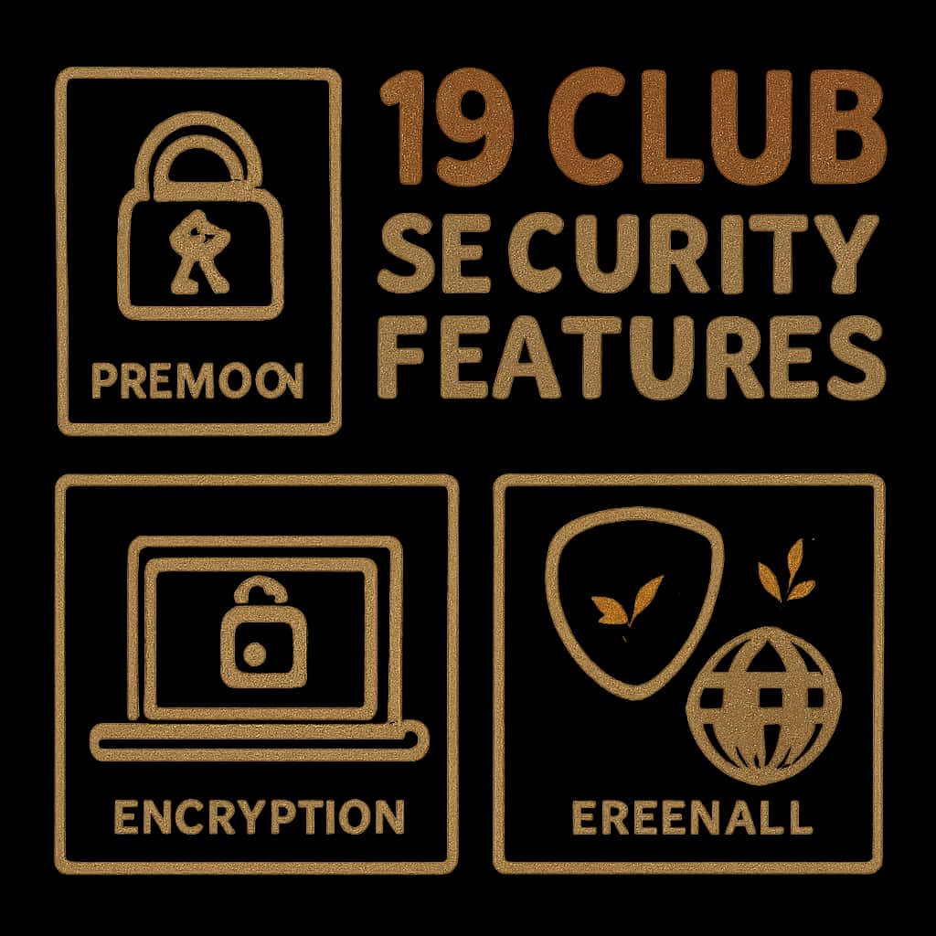An educational illustration on the security features of 19 Club.