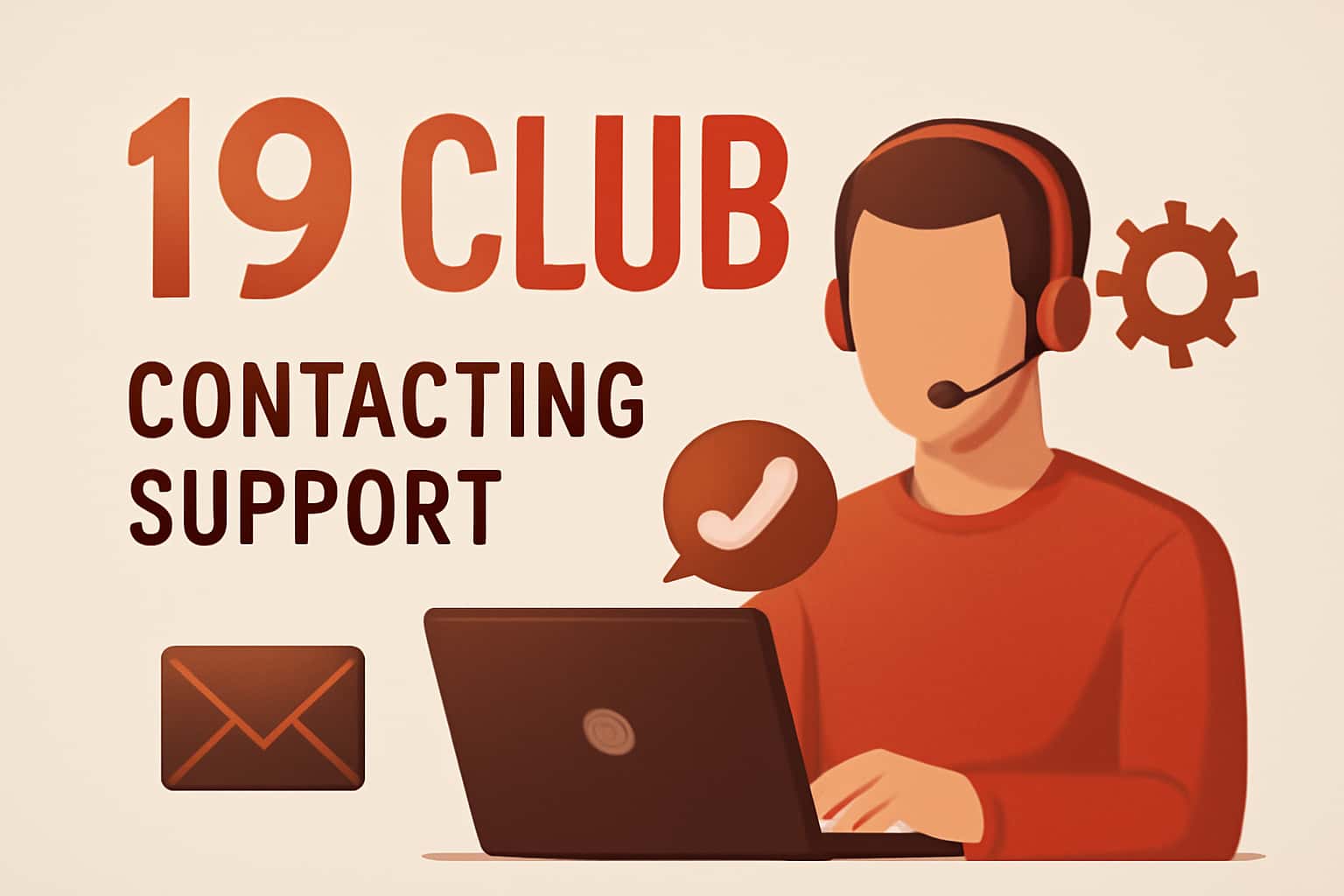 A high-tech representation of contacting support for 19 Club.