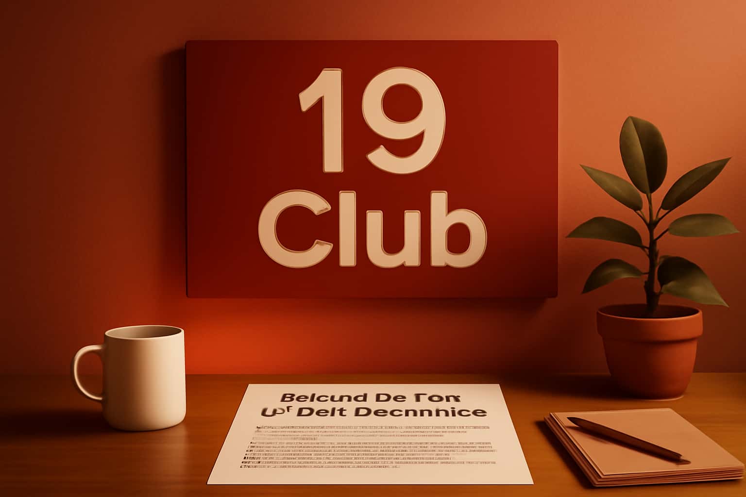 Visual representation of the 19 Club experience with modern and informative elements.
