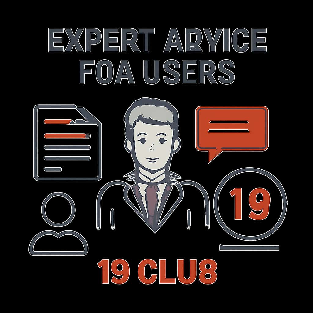 Diagram explaining expert advice topics for 19 Club users.