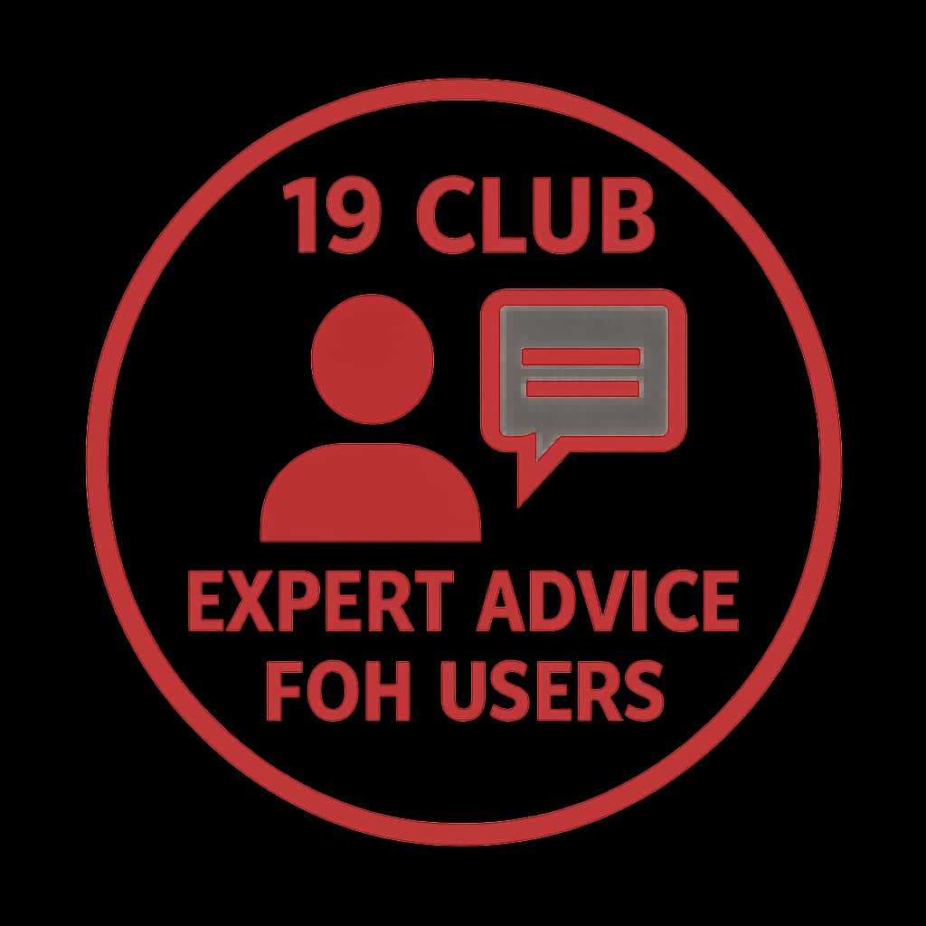 Icon representing expert advice for 19 Club users.