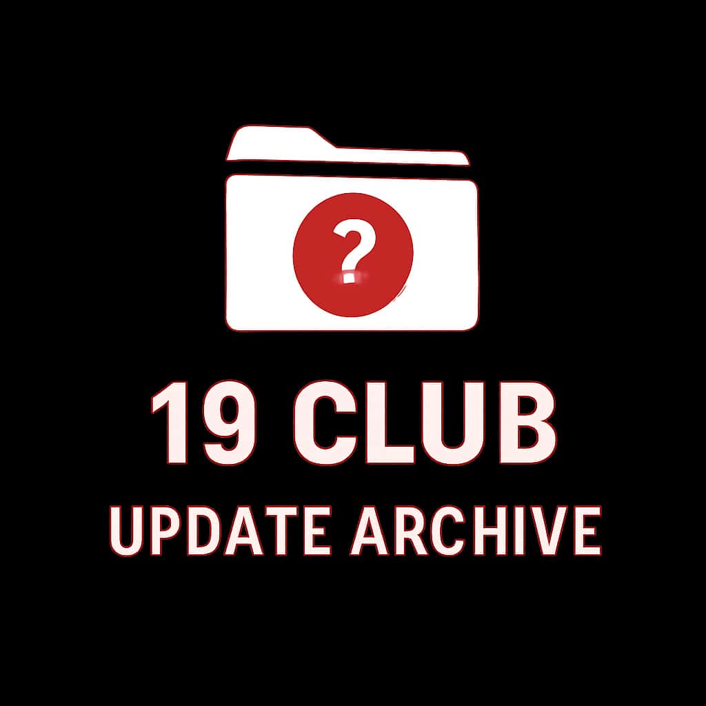 A badge concept for 19 Club Update Archive, showcasing help and guidance.